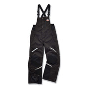 Ergodyne 6471 Thermal Bib Overalls, Medium, Black, 1600D/500D Nylon, 1 Each