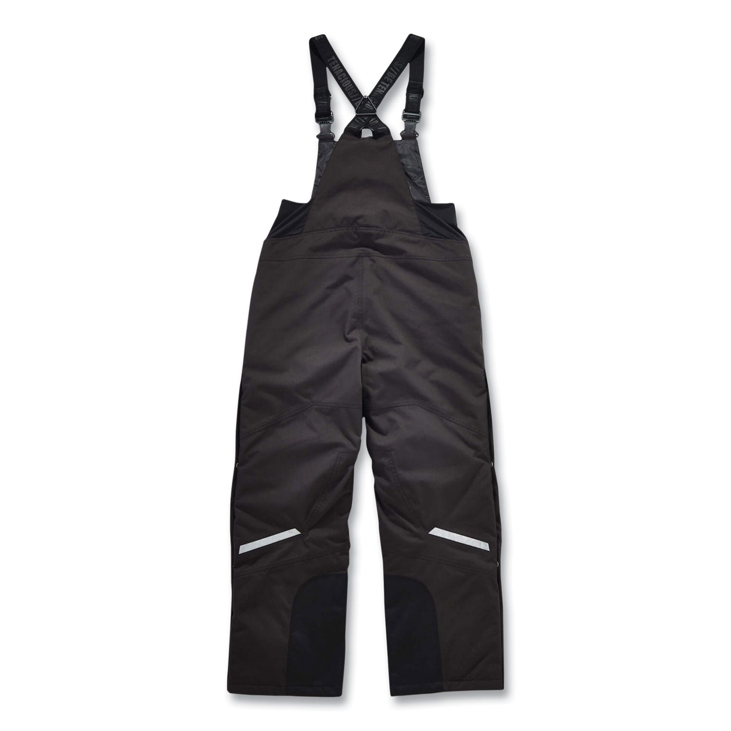 Ergodyne 6471 Thermal Bib Overalls, Large, Black, 1600D/500D Nylon, 1 Each, Includes PE Foam Knee/Shin Pads