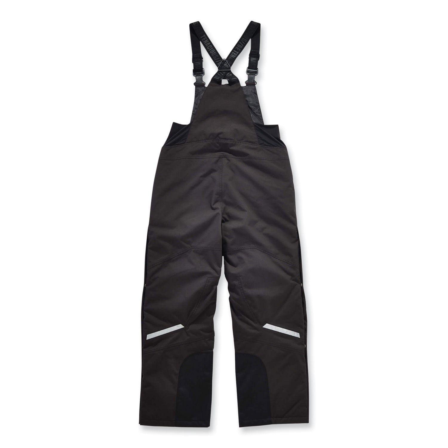 Ergodyne 6471 Thermal Bib Overalls, X-Large, Black, 1600D/500D Nylon, 1 Each, Includes PE Foam Knee/Shin Pads