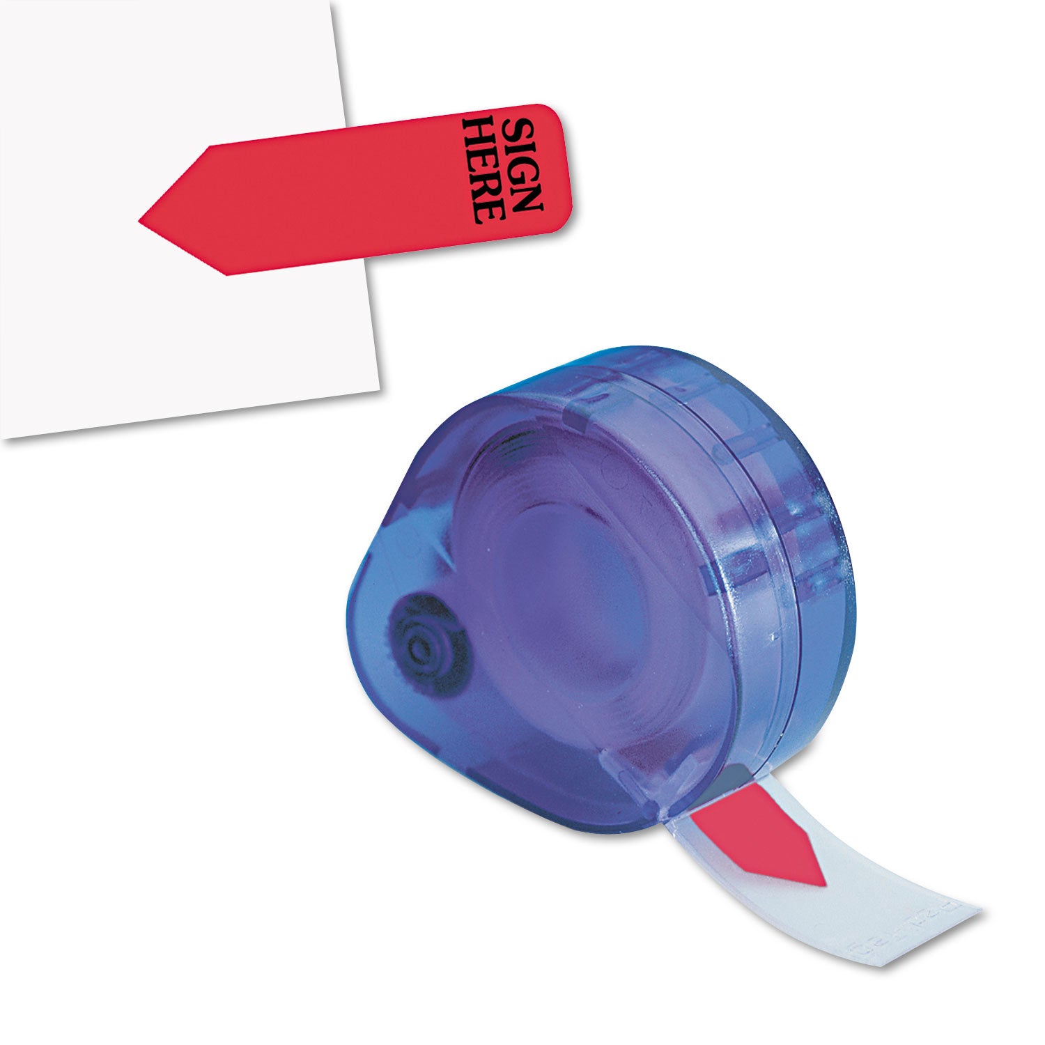 720 - 1 7/8" Flag/Note Width x 9/16" Flag/Note Length - Arrow - SIGN HERE - Red - Removable - 120/Roll - 6 / Box
