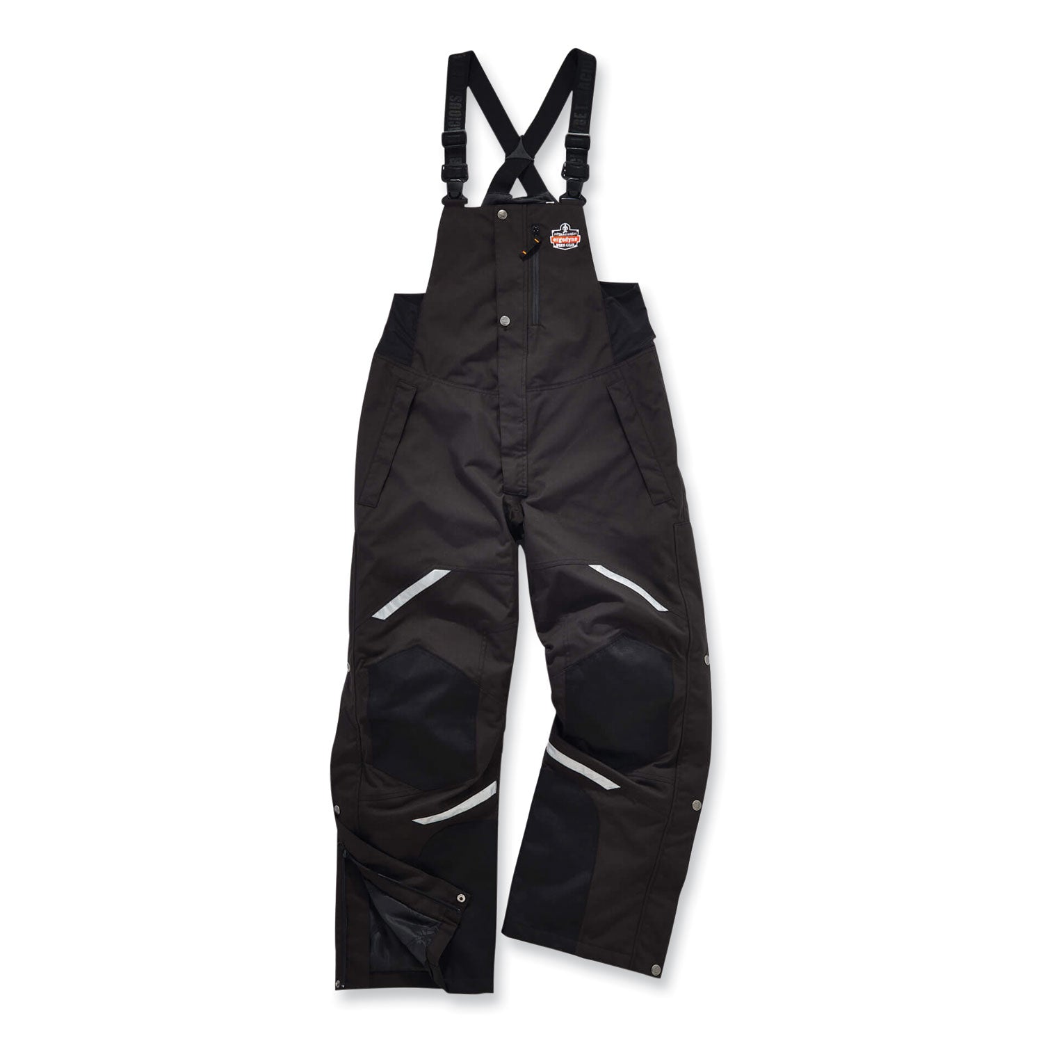 Ergodyne 6471 Thermal Bib Overalls, XXX-Large, Black, 1600D/500D Nylon, 1 Each