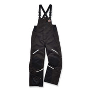 Ergodyne 6471 Thermal Bib Overalls, XXX-Large, Black, 1600D/500D Nylon, 1 Each