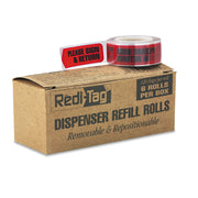 120 x Red - 1 7/8" Flag/Note Width x 9/16" Flag/Note Length - Arrow - Sign & Return - Red - Removable, Self-adhesive - 120/Roll - 1 Box