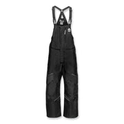 Ergodyne 6472 Insulated Bib Overalls, XX-Large, Black, 300D Oxford Polyester, Polyester, 1 Each, 3 Pockets, 33" Inseam, 48" Waist, Reinforced Knees, Reflective Accents, Machine Washable