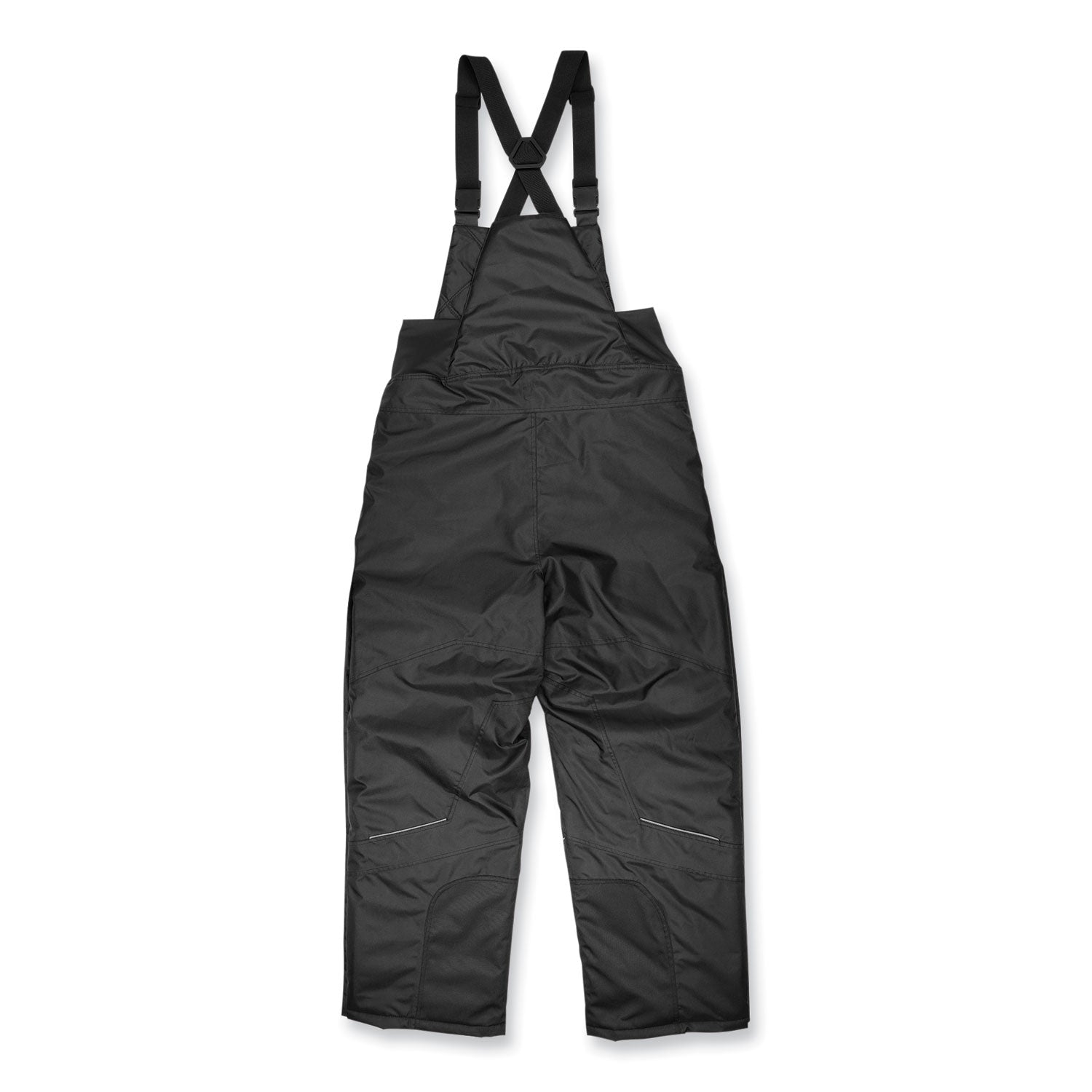 Ergodyne 6472 Insulated Bib Overalls, 3XL, Black, 300D Oxford Polyester, Polyester, 1 Each