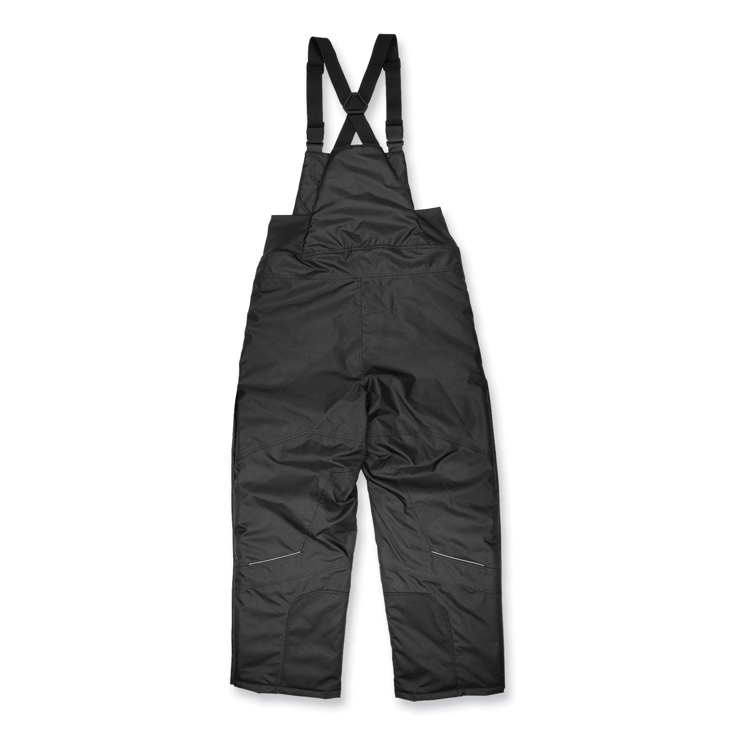 Ergodyne 6472 Insulated Bib Overalls, 4XL, Black, 300D Oxford Polyester, Polyester, 1 Each