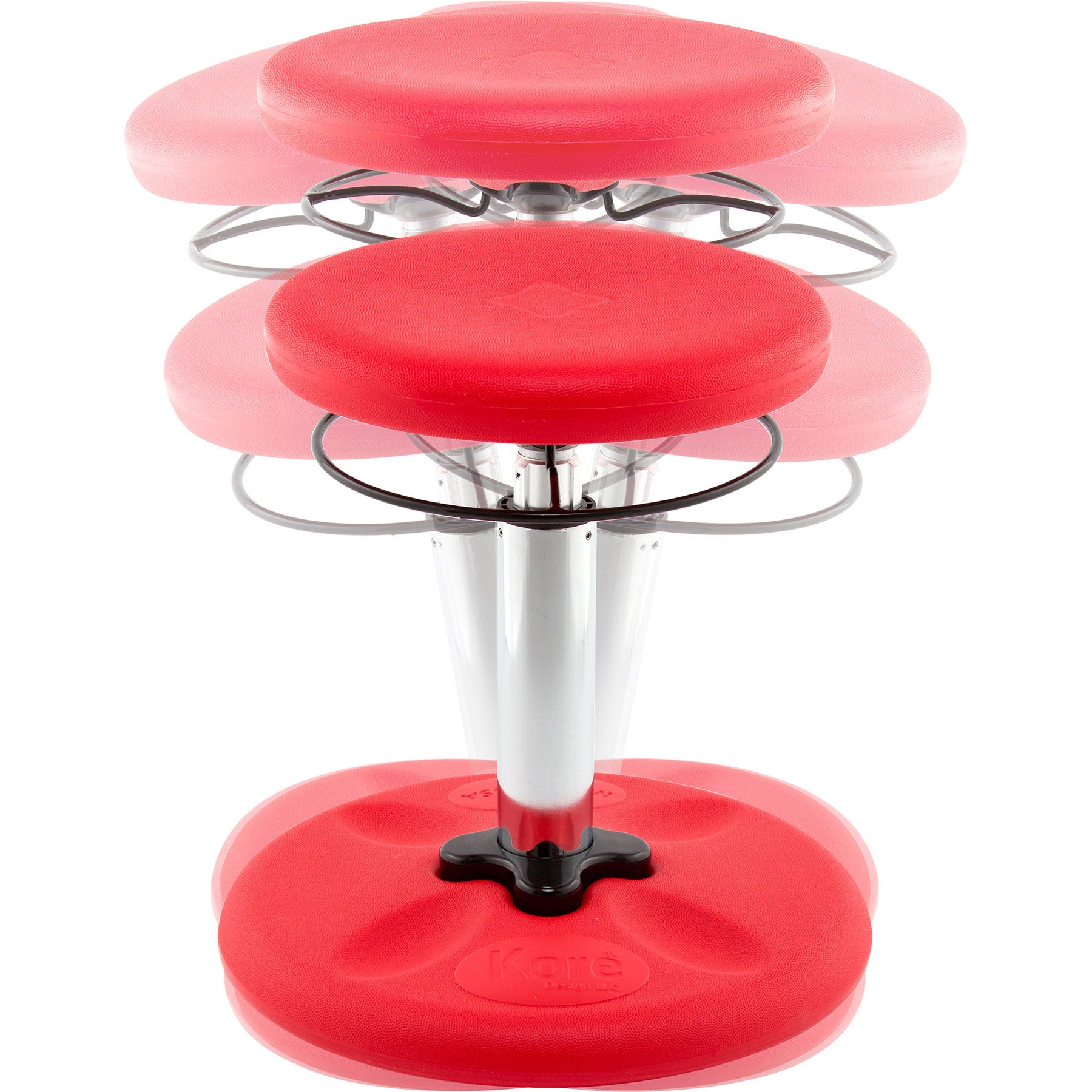 Kids Adjustable Standard Wobble Chair 14-19", Red