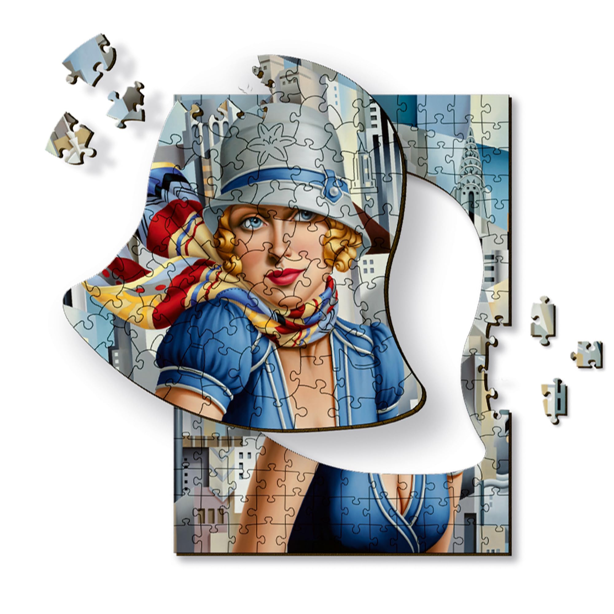 Trefl Summer in The City - Catherine ABEL 200 Jigsaw Puzzle, Wood Craft, Irregular Shapes, 5 Special Puzzles, Famous Paintings and Artists, Creative Fun for Adults and Children from 9 Years Old