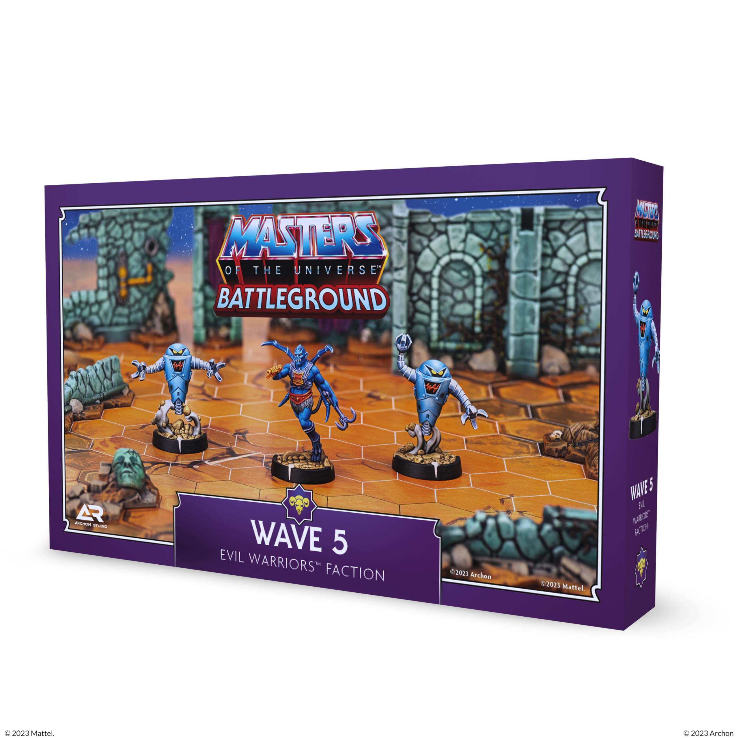 Masters of the Universe: Battleground RPG Expansion Set Wave 5 Evil Warriors Faction - Includes 3 Character Minis Webstor and 2 Hover Robots, Rulebook and More - for Ages 14+