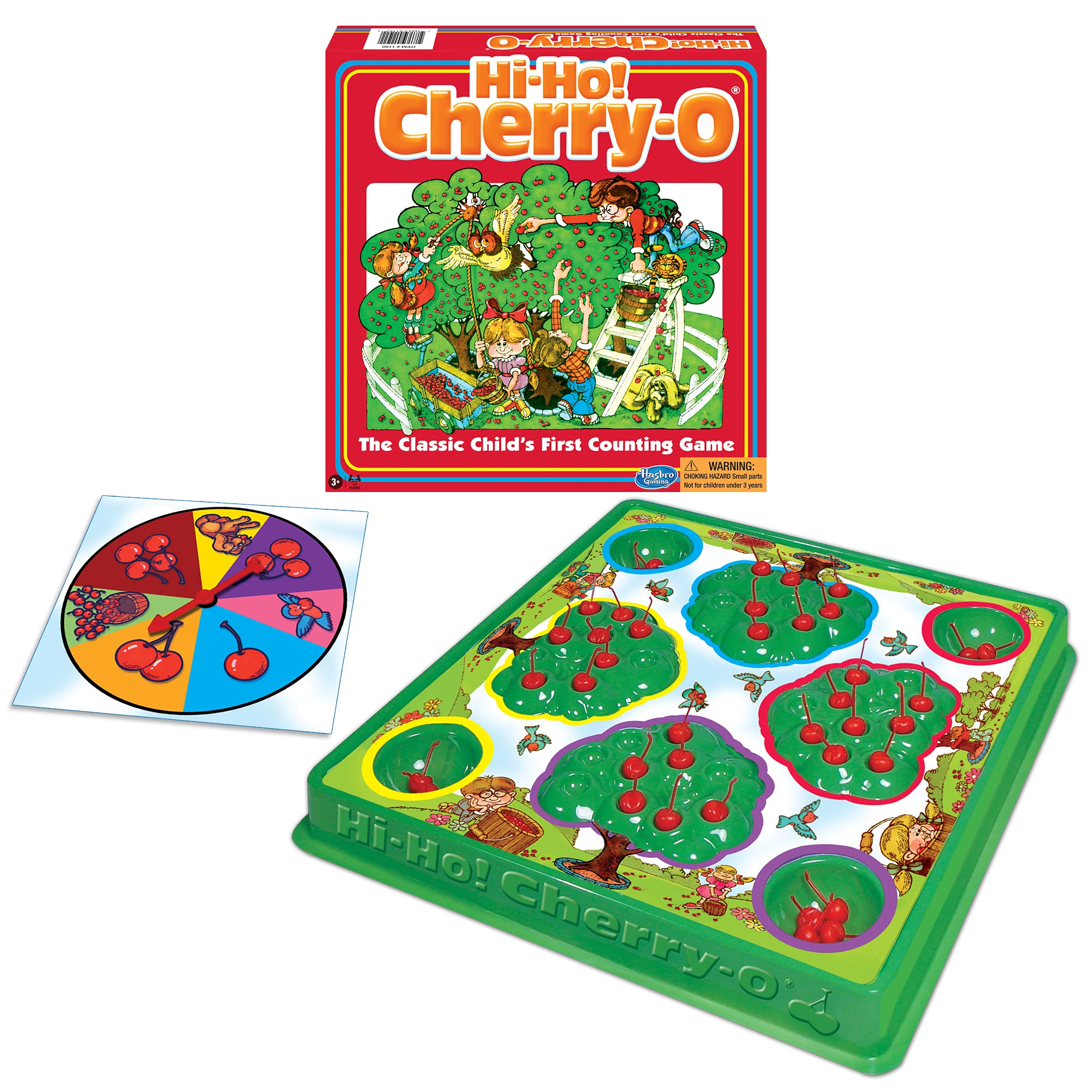HI-Ho Cherry-O by Winning Moves Games USA, the Classic Child's First Counting Game, for 2 to 4 Players, Ages 3+