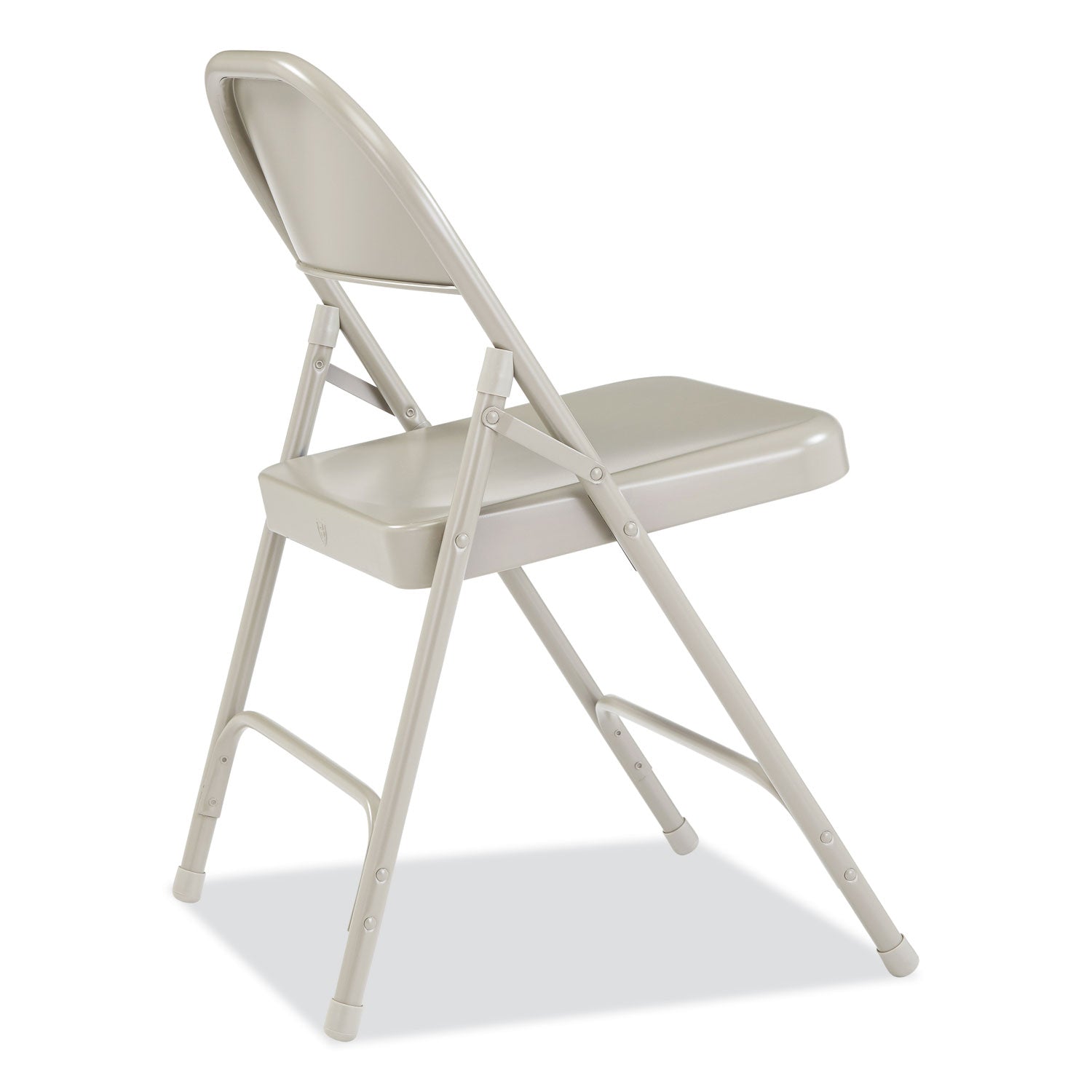 NPS® 50 Series All-Steel Folding Chair, Pack of 4, Surface Color: Grey, Frame Color: Grey