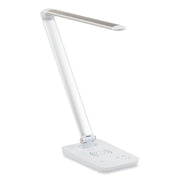 Vamp Led Dsk Lamp Sil W/Chargr