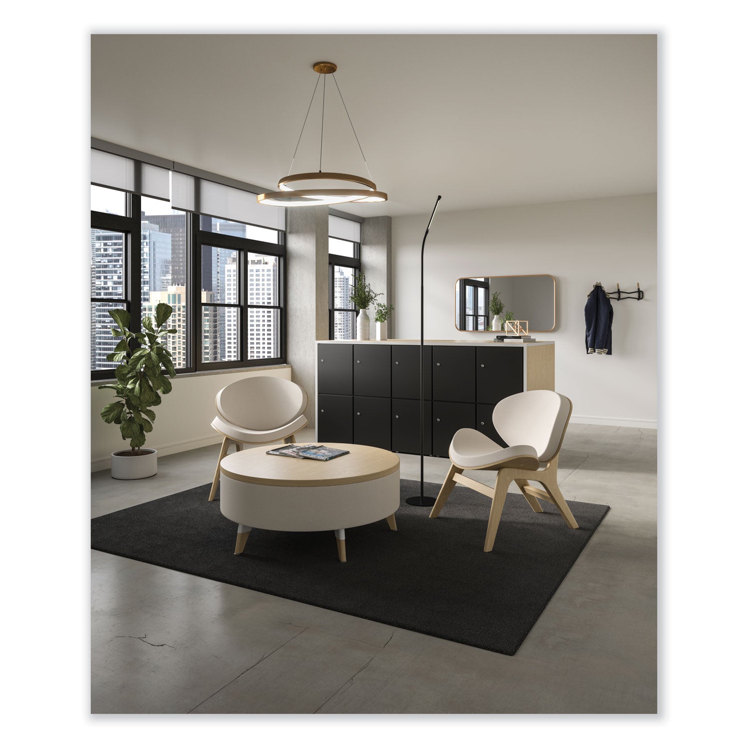 Gooseneck Floor Lamp Black