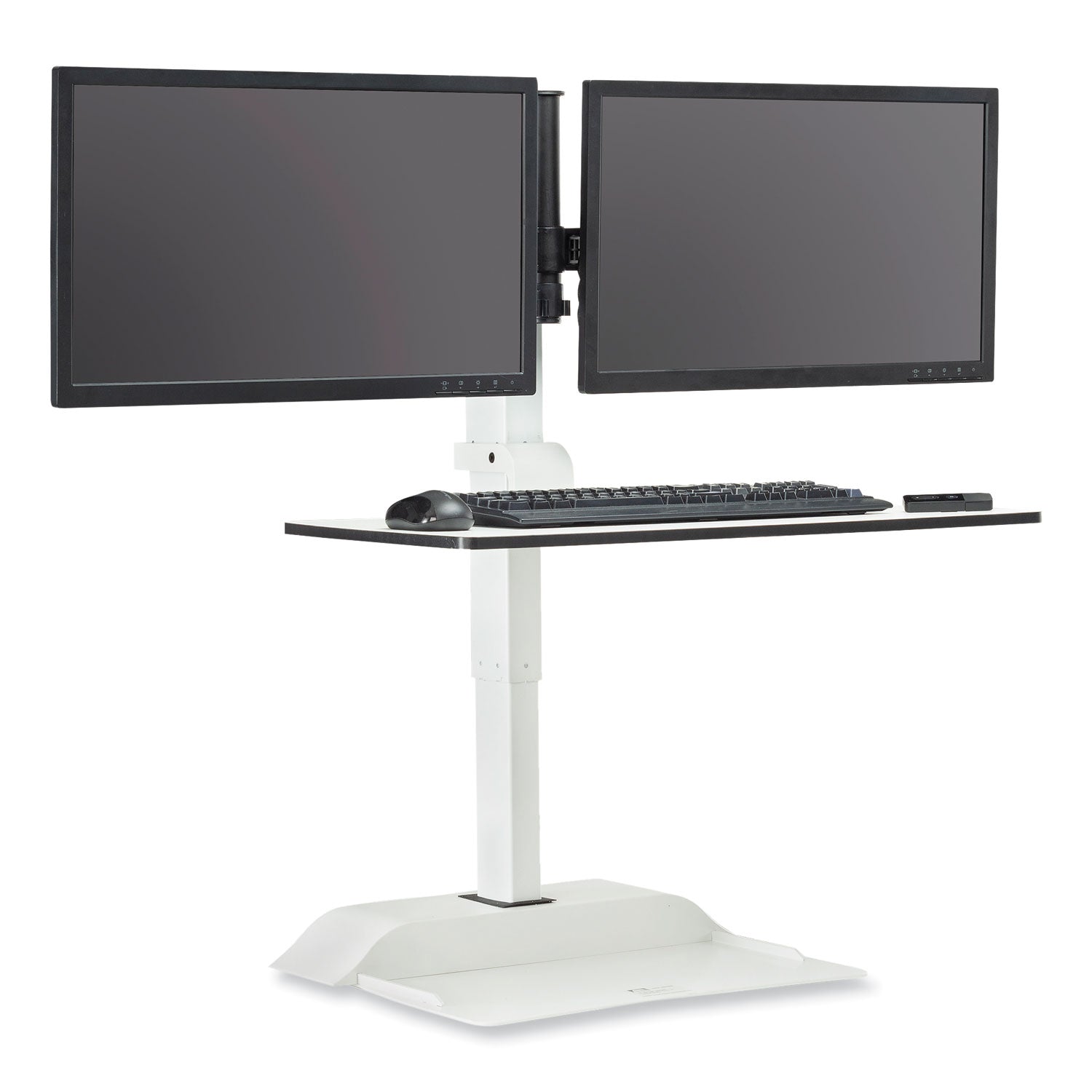 Elec Dsktop Sit/Stand Dual Wht