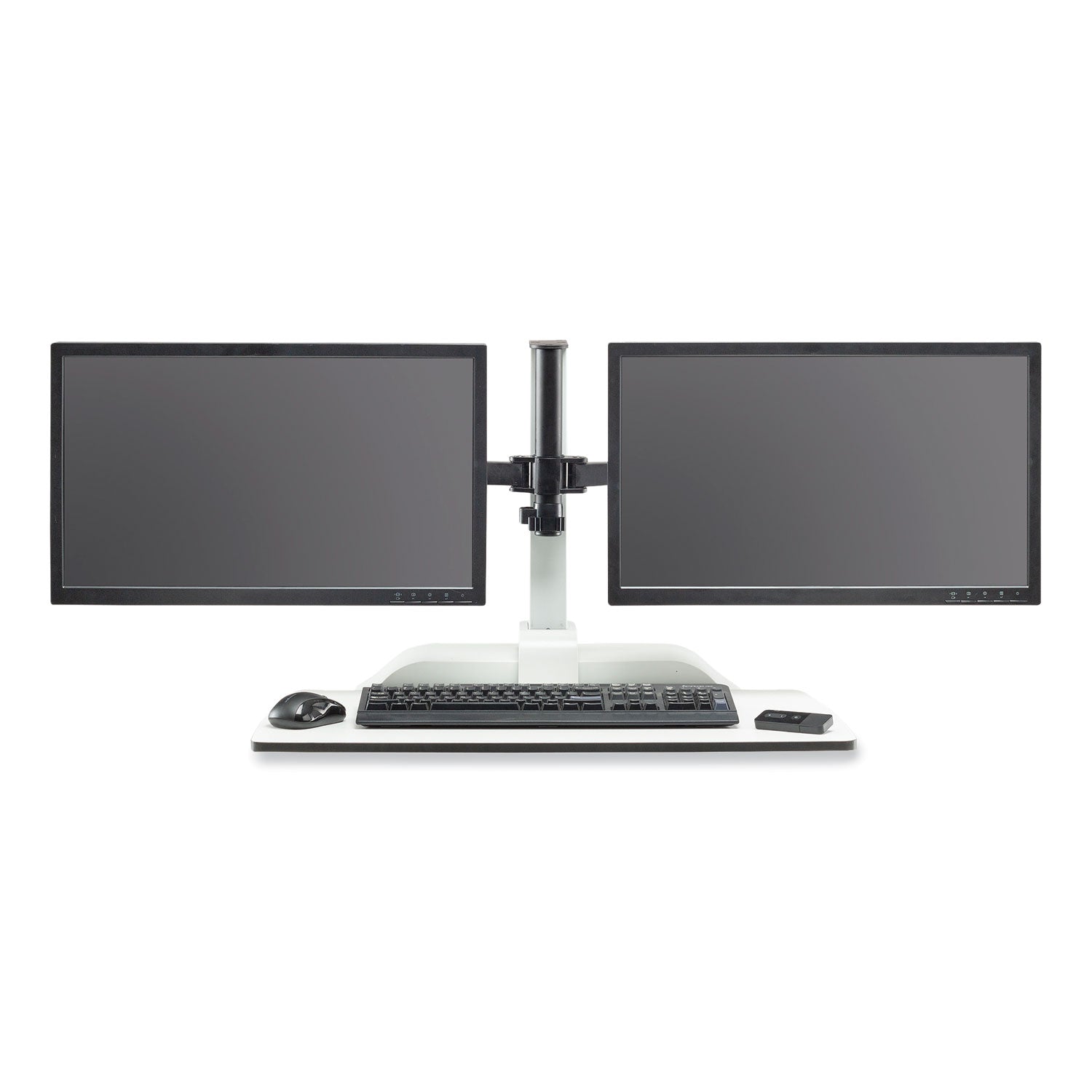 Elec Dsktop Sit/Stand Dual Wht