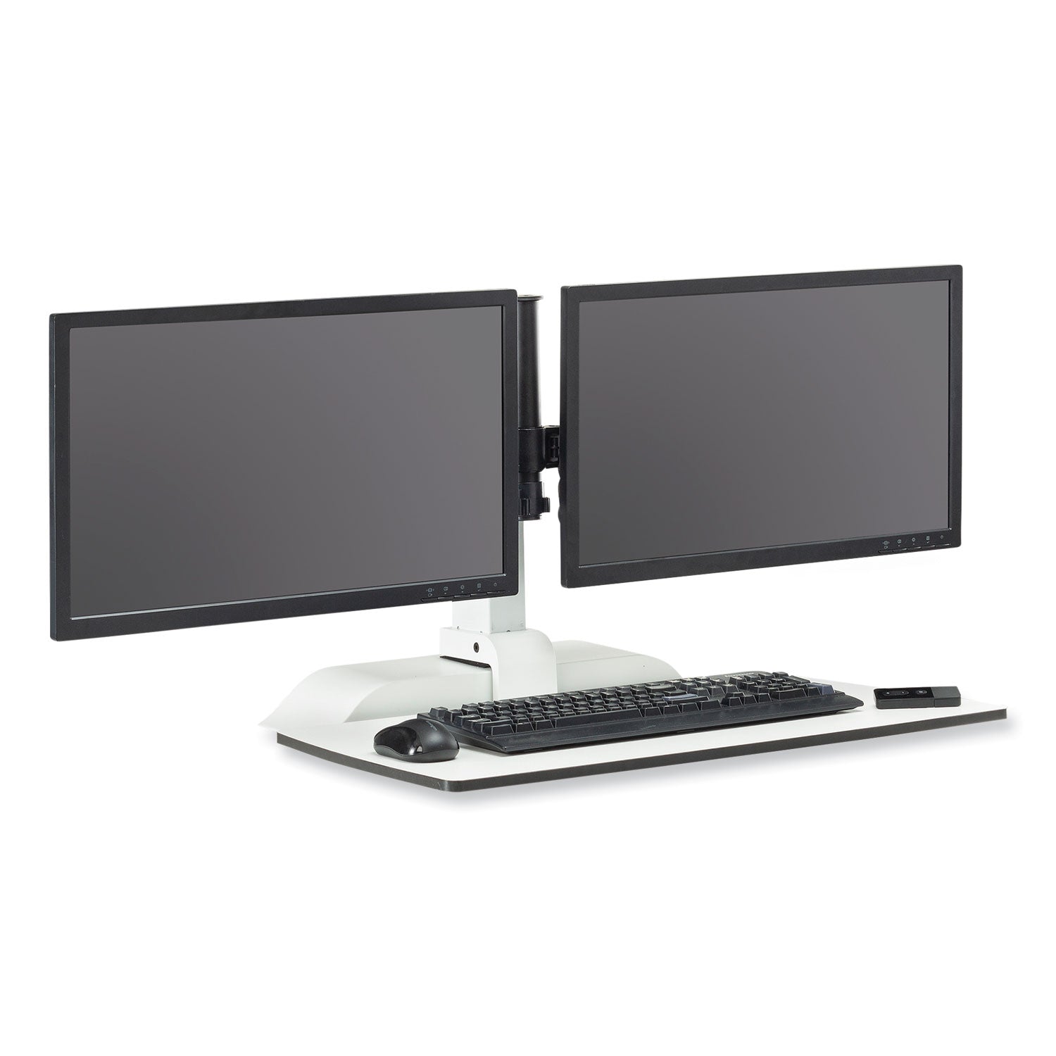 Elec Dsktop Sit/Stand Dual Wht