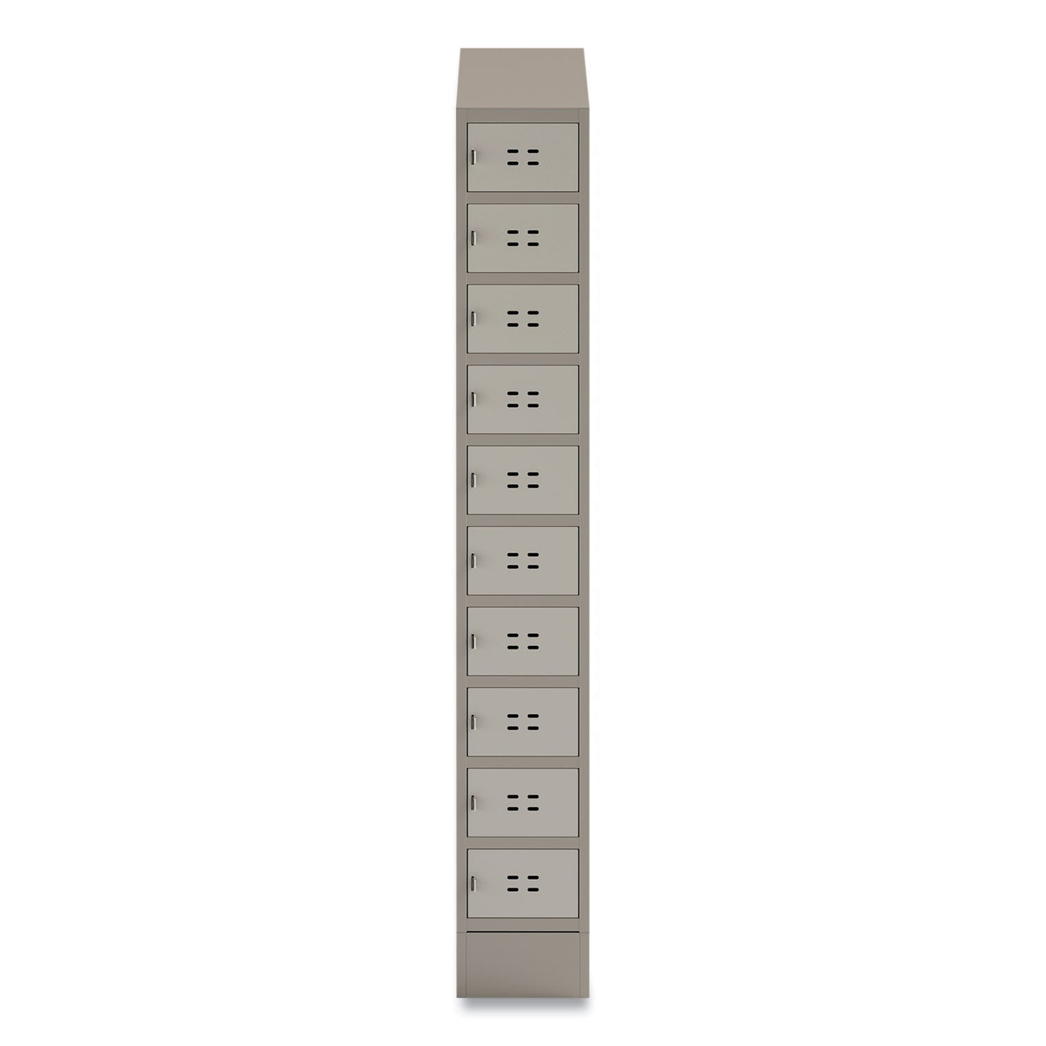 Single Sloped Metal Locker Hood Addition, 12w x 18d x 6h, Tan