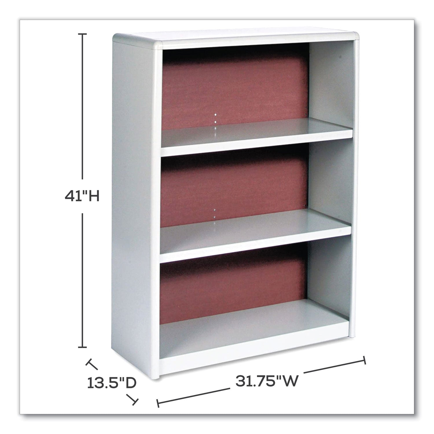 Bookcse Valuemate 3 Shelf Gry