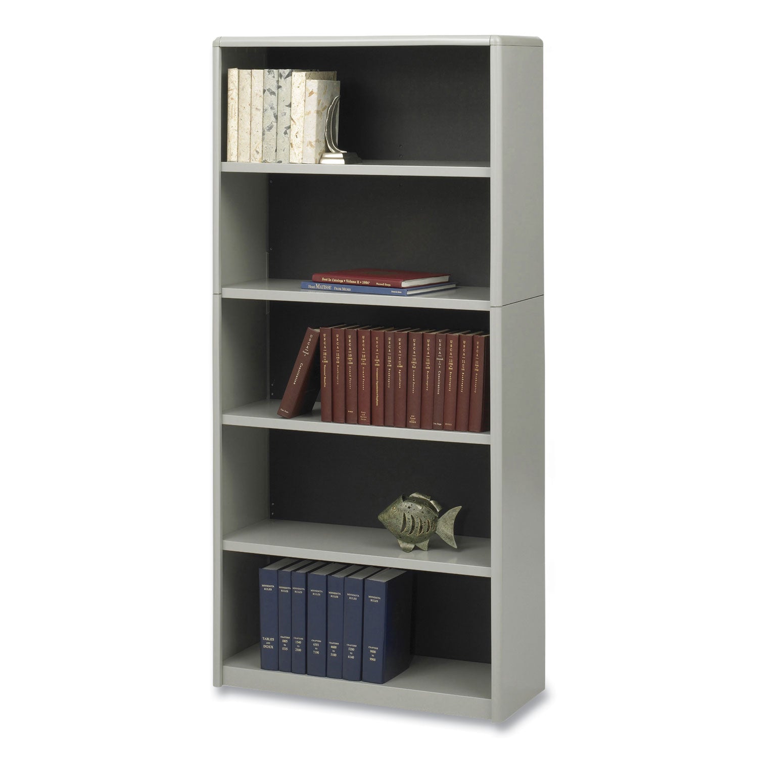 Bookcse Valuemate 5 Shelf Gry