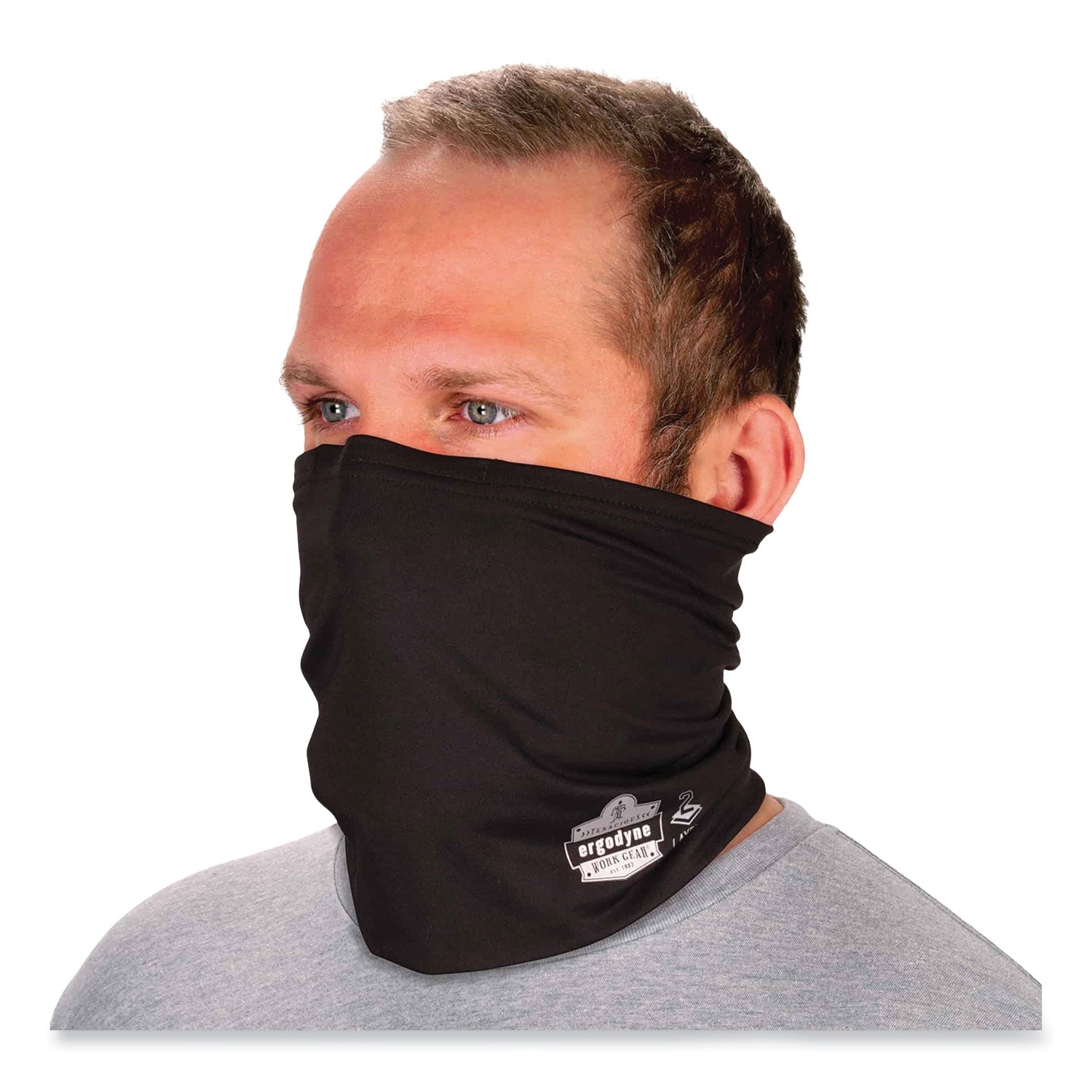 Ergodyne Chill-Its 6489 2-Layer Cooling Multi-Band, Small/Medium, Black, Polyester/Microfiber/Spandex, 1 Each