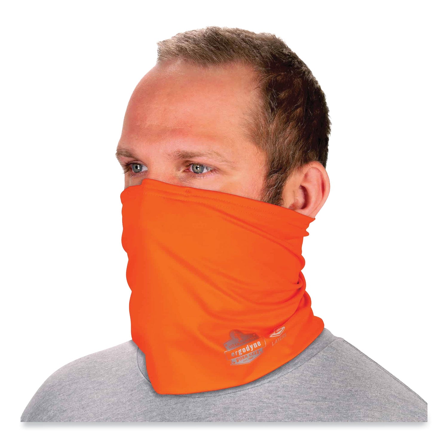Ergodyne Chill-Its 6489 2-Layer Cooling Multi-Band, Large/XL, Polyester/MicroFiber/Spandex, Orange, 1 Each