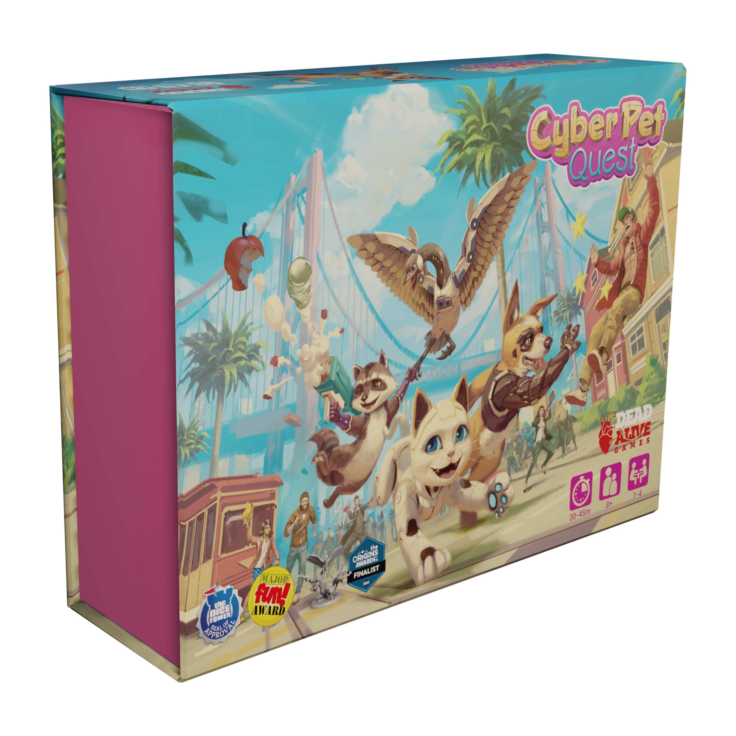 Dead Alive Games | Cyber Pet Quest | Cooperative Campaign Board Game | Rescue Your Owner As A Cybernetic Pet | 1 to 4 Players | 30 Minutes | Ages 8+