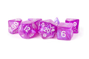 FanRoll 16mm Acrylic Polyhedral Dice Set: Stardust Purple