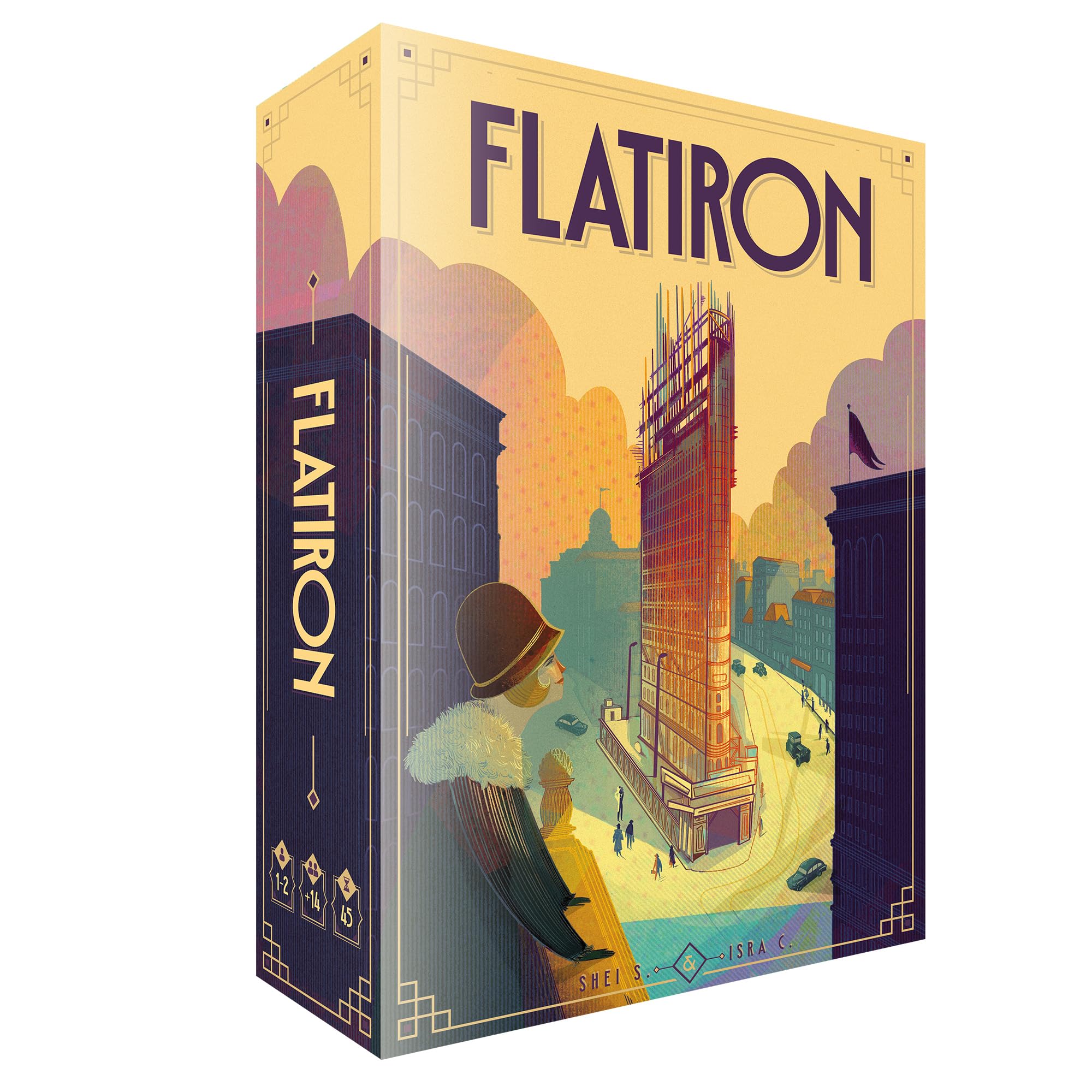 Flatiron Board Game - Build The Iconic New York Skyscraper! Architectural Strategy Game, Fun Family Game for Kids & Adults, Ages 12+, 1-2 Players, 45 Minute Playtime, Made by Ludonova