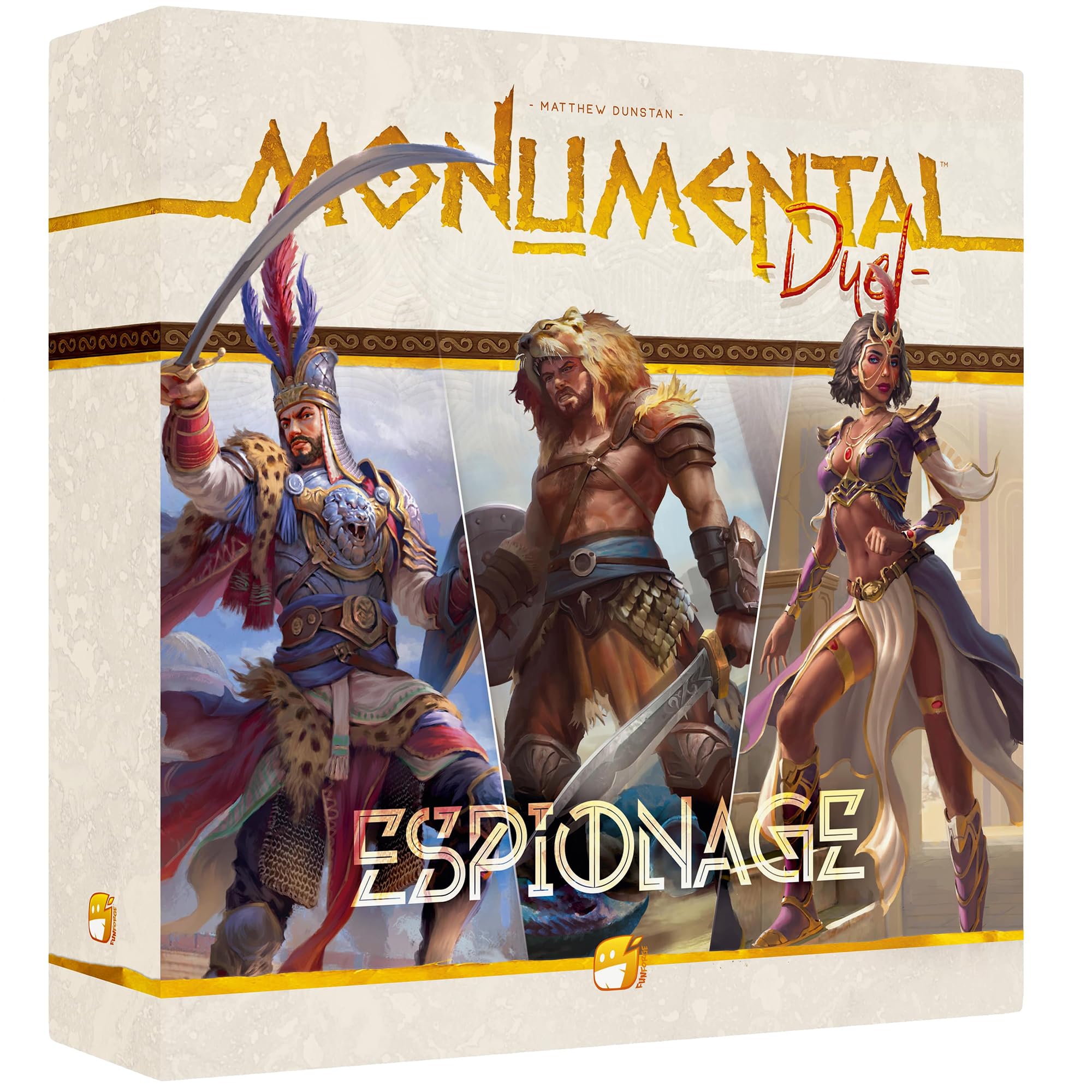 Funforge Monumental Duel Civilizations Espionage Deck-Building Board Game for Ages 10+, Strategic & Engaging Play, 2 Players, 60-90 Min