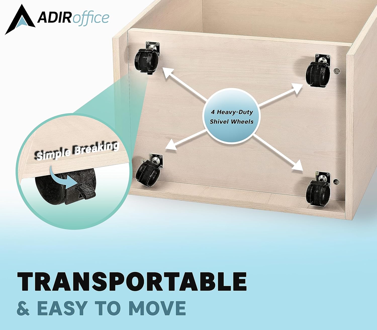 Mobile Hostess/Presentation Stand with Wheels
