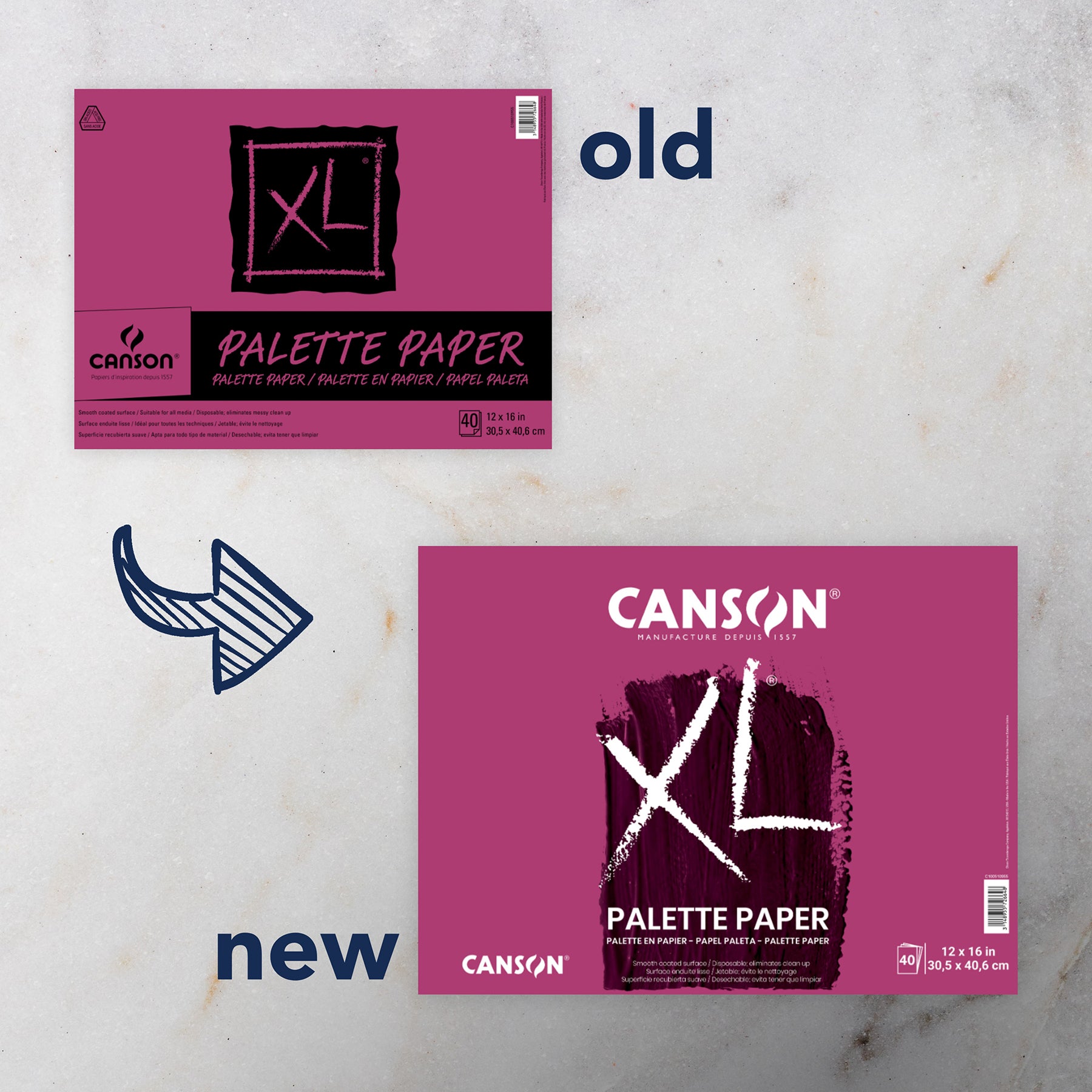 XL Series Palette Pad, Foldover Binding, 10 Sheet, 12x16 inch, 1 Count