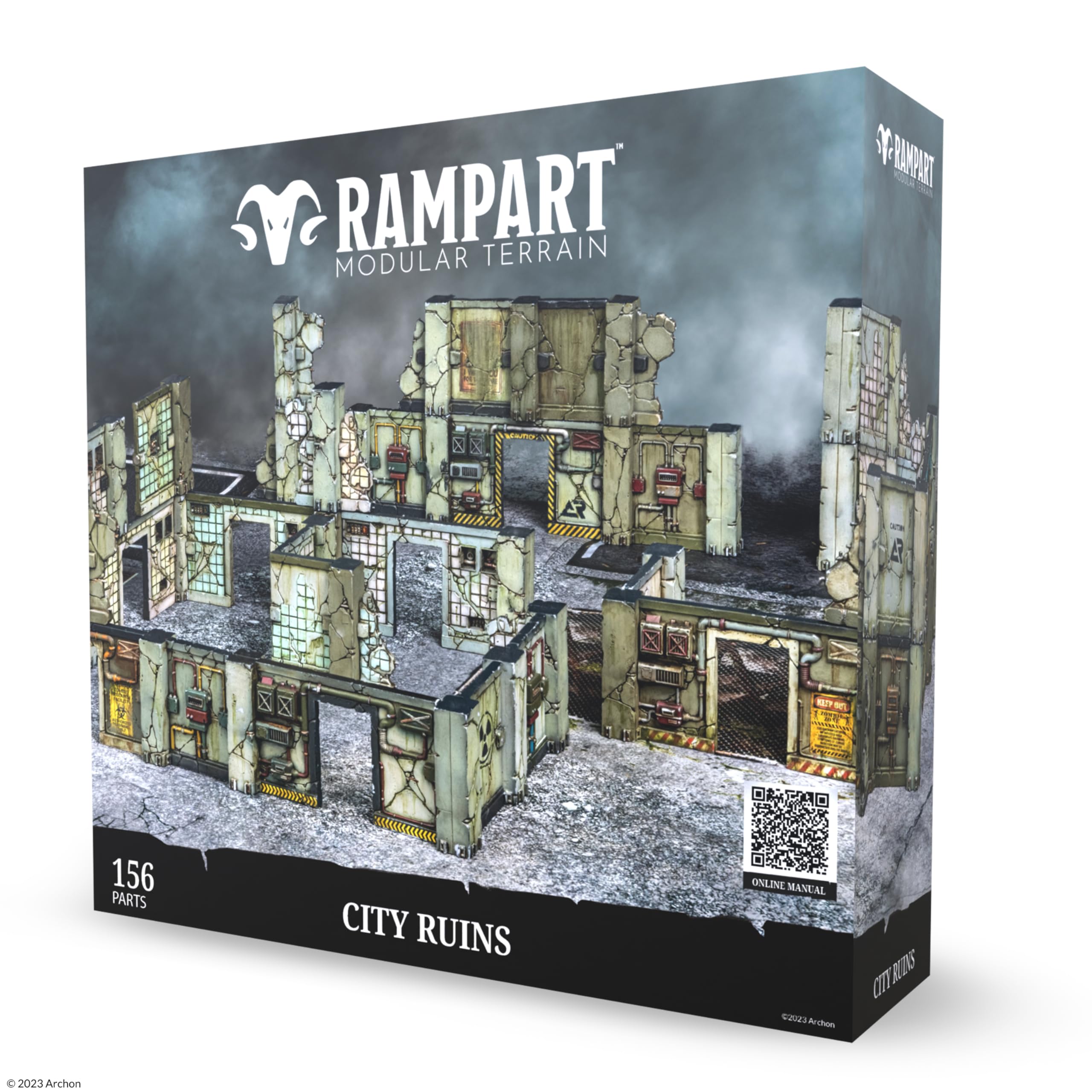 Rampart City Ruins Miniature Terrain Set – Modular Design Compatible with DND and 5E Tabletop RPG Games - Unpainted - for Ages 14 Years +