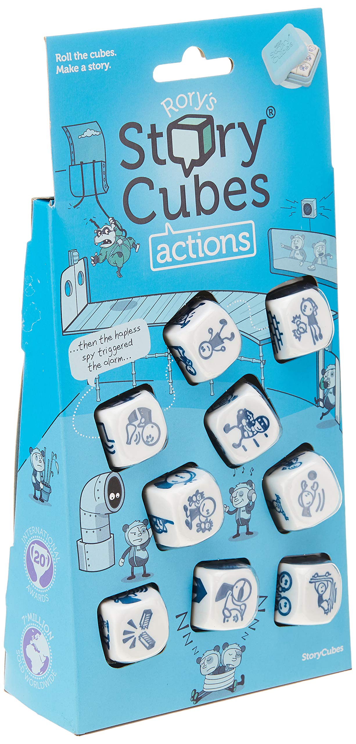 Rory's Story Cubes Actions (Eco-Blister) - Ignite Creativity with Dynamic Storytelling! Creative Game for Kids & Adults, Ages 6+, 1+ Players, 10 Minute Playtime, Made by Zygomatic