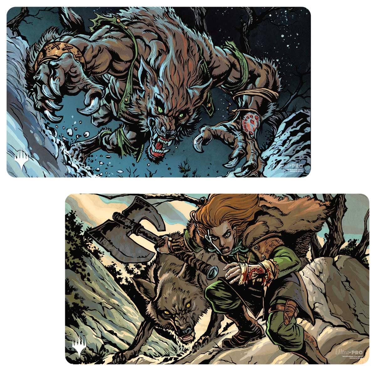 Ultra PRO - Innistrad Remastered Huntmaster of The Fells/Ravager of The Fells Double-Sided Playmat for Magic: The Gathering, Gaming Accessories, MTG Tabletop, Card Game Supplies, TCG Playmat