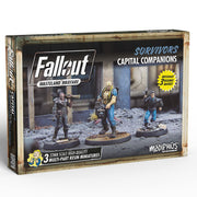 Modiphius Fallout Wasteland Warfare: Survivors: Capital Companions - 3 Miniatures, 32mm Unpainted Resin Figures, Capital Wave