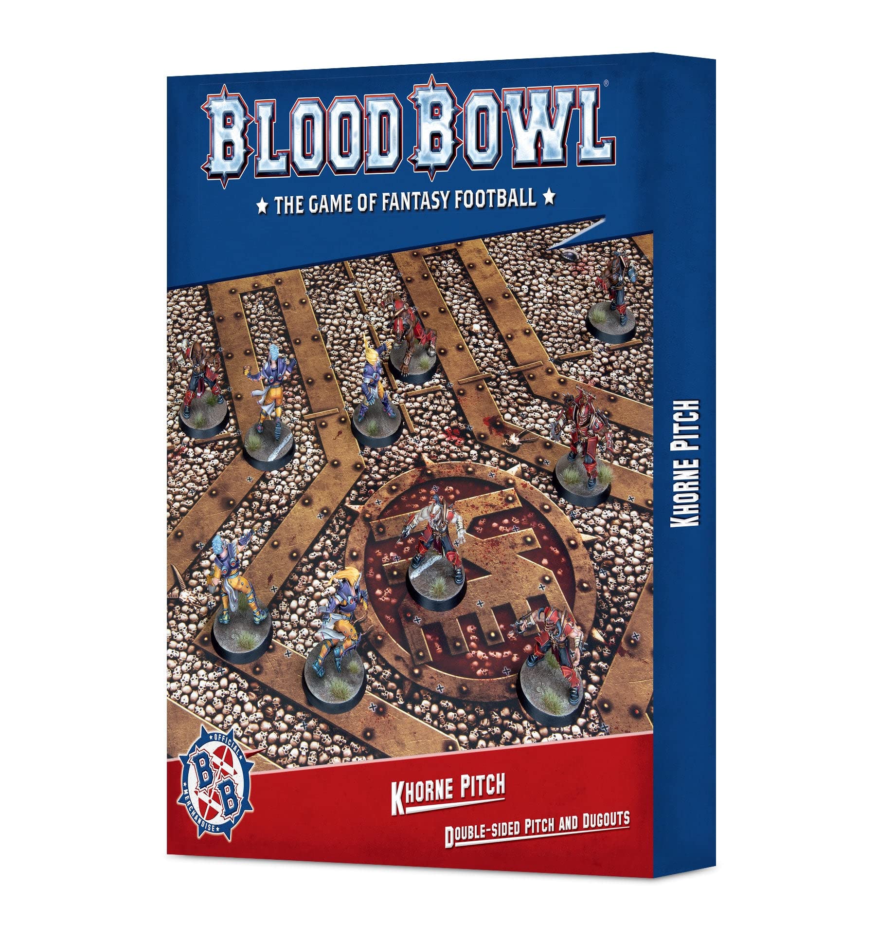 Blood Bowl - Khorne Team Double-sided Pitch and Dugouts Set