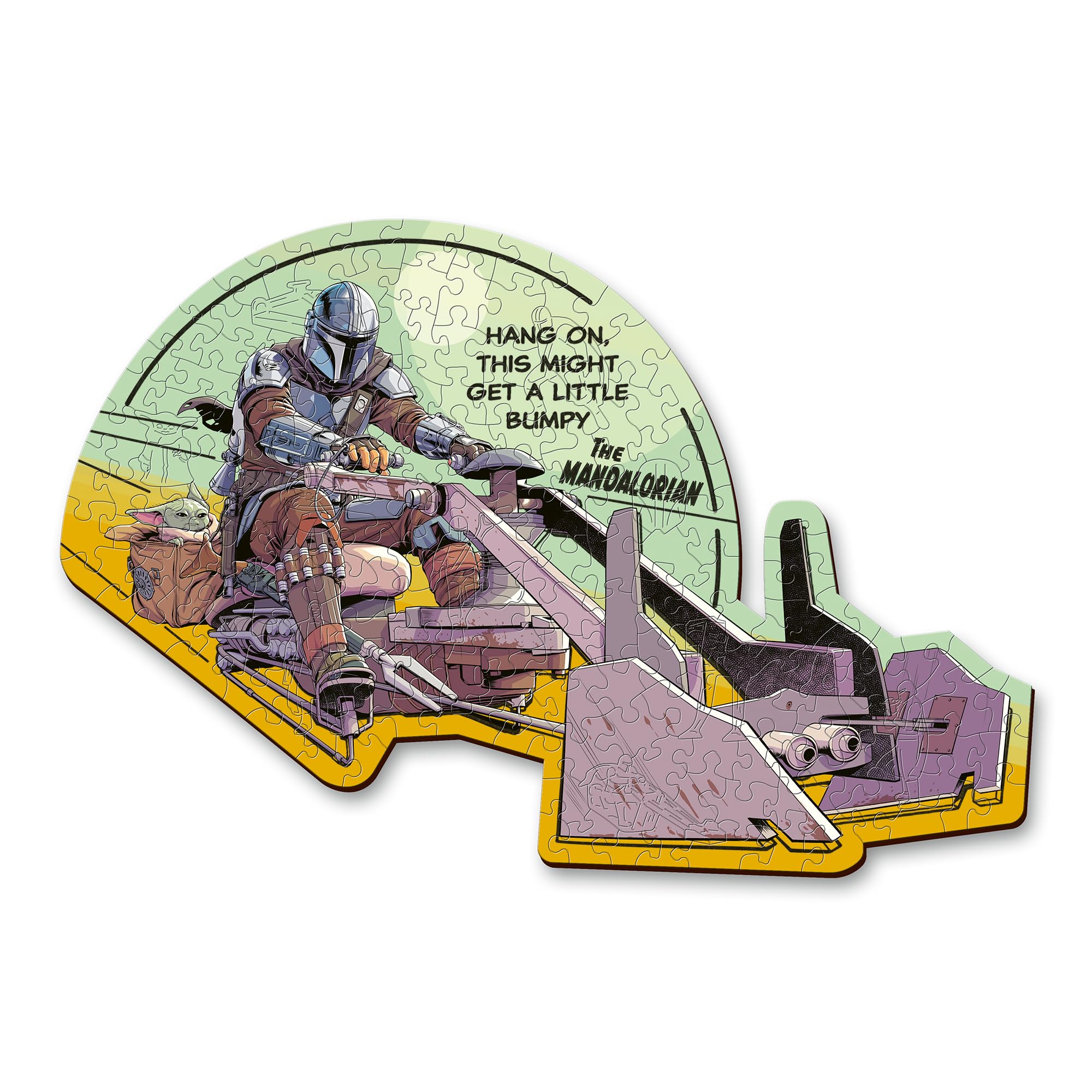 Trefl Star Wars The Mandalorian Wood Craft 160 Piece Jigsaw Puzzle, The Mandalorian Reunite Irregular Shapes, 10 Special Puzzles, Modern Premium Puzzle, for Adults and Children from 14 Years Old