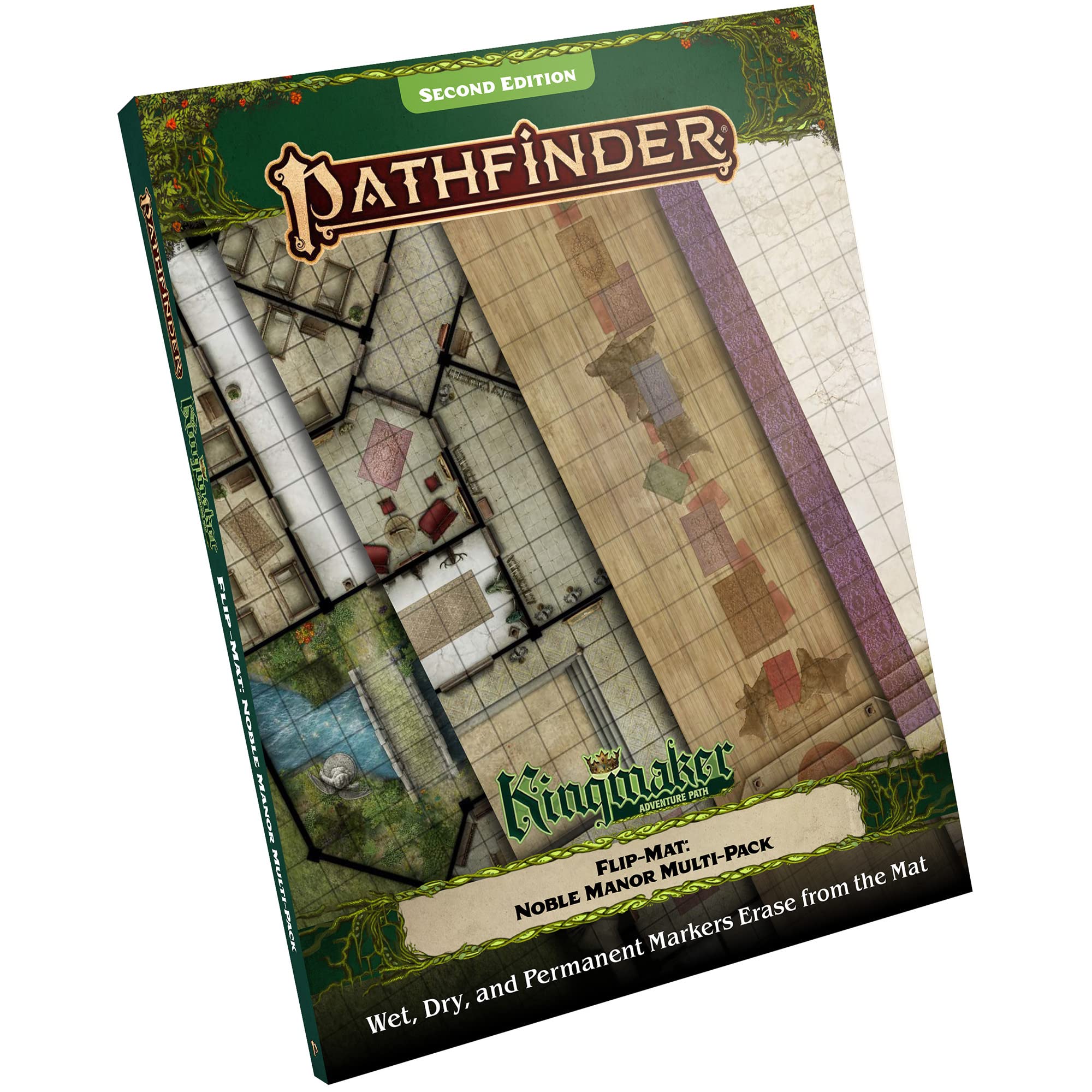 Pathfinder 2E Flip-Mat Multi-Pack Noble Courts - 4 Battle Maps Mansion & Throne Rooms for Kingmaker RPG