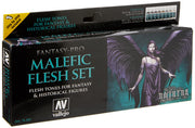 Vallejo - Pro Nocturna Malefic Flesh Acrylic Paint Set | Ideal Flesh Tones for Fantasy and Historical Figures | High Pigmentation Colors | Model Painting Essentials | 8 Bottles x 17 ml (0.57 fl.oz.)