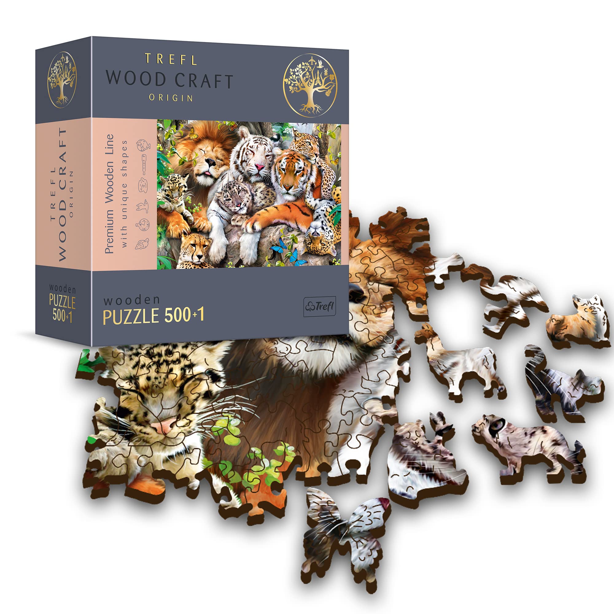 Puzzle: Jungle Cats, Woodcraft 501pc
