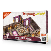 Dungeons & Lasers: Warlock Altar - 18 Piece Modular Design - RPG Terrain for DND and 5E Compatible Tabletop Games - Unpainted and Unassembled - Ages 14+