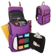 ENHANCE Designer Edition TCG Backpack - MTG Deck Bag Card Binder Space, TCG Deck Box Storage, MTG Playmat Holder - Card Storage Compatible with Magic the Gathering, Pokemon, Lorcana (Canvas Purple)