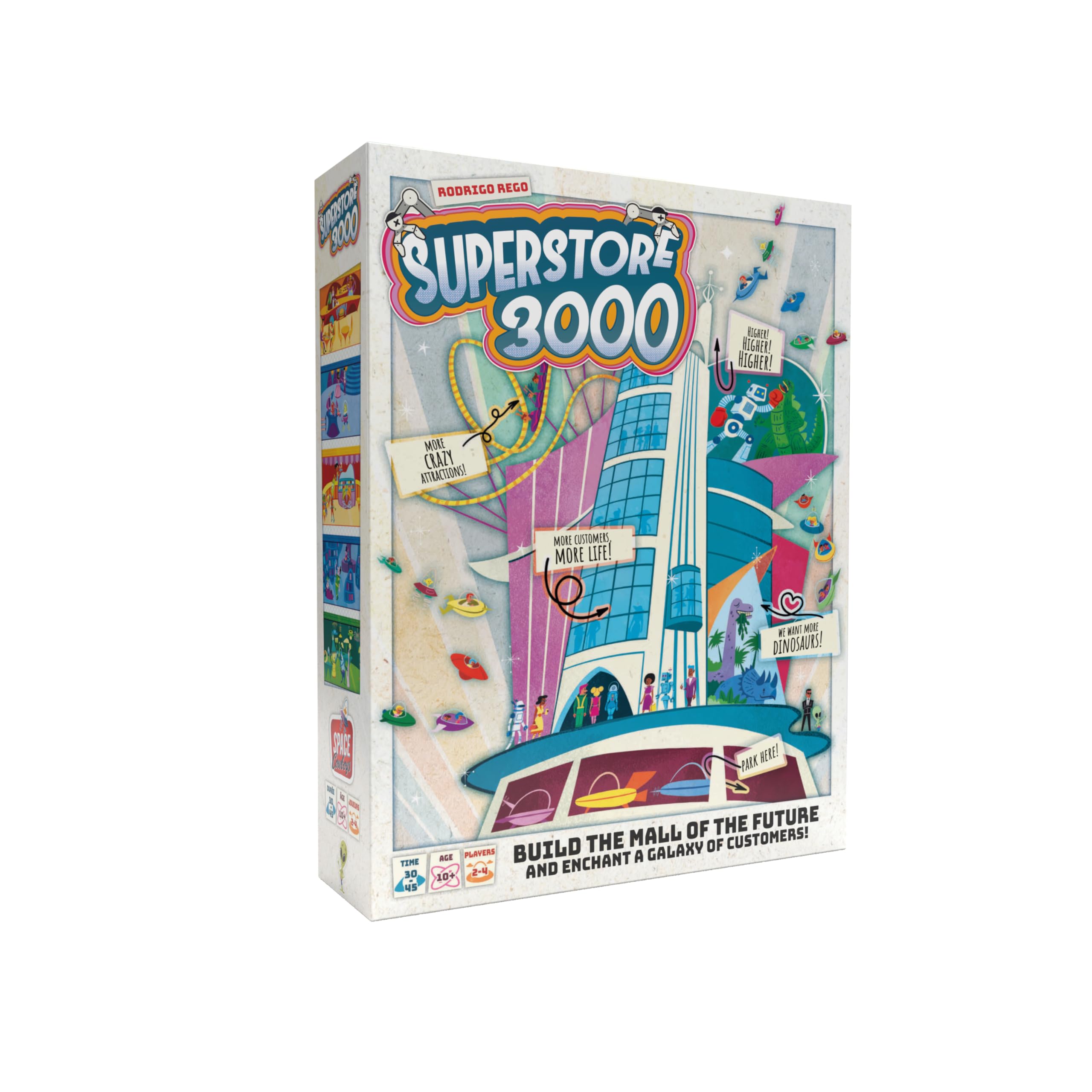 Asmodee Superstore 3000 Board Game - Build Your Dream Mall in Space, Strategy Game, Fun for Families, Kids & Adults, Ages 10+, 2-4 Players, 30-45 Minute Playtime