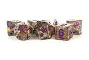 Foil Dice: Gray w/ Gold Foil 16mm Poly Dice Set