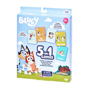 Bluey 5-in-1 School Friends Themed Card Game Set, Jumbo-Sized 53-Deck Toddler Game, Multi-Color Interactive Play Card Games for Kids of Ages 3+