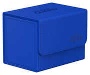Ultimate Guard Sidewinder 80+, Deck Box for 80 Double-Sleeved TCG Cards, Blue, Magnetic Closure & Microfiber Inner Lining for Secure Storage