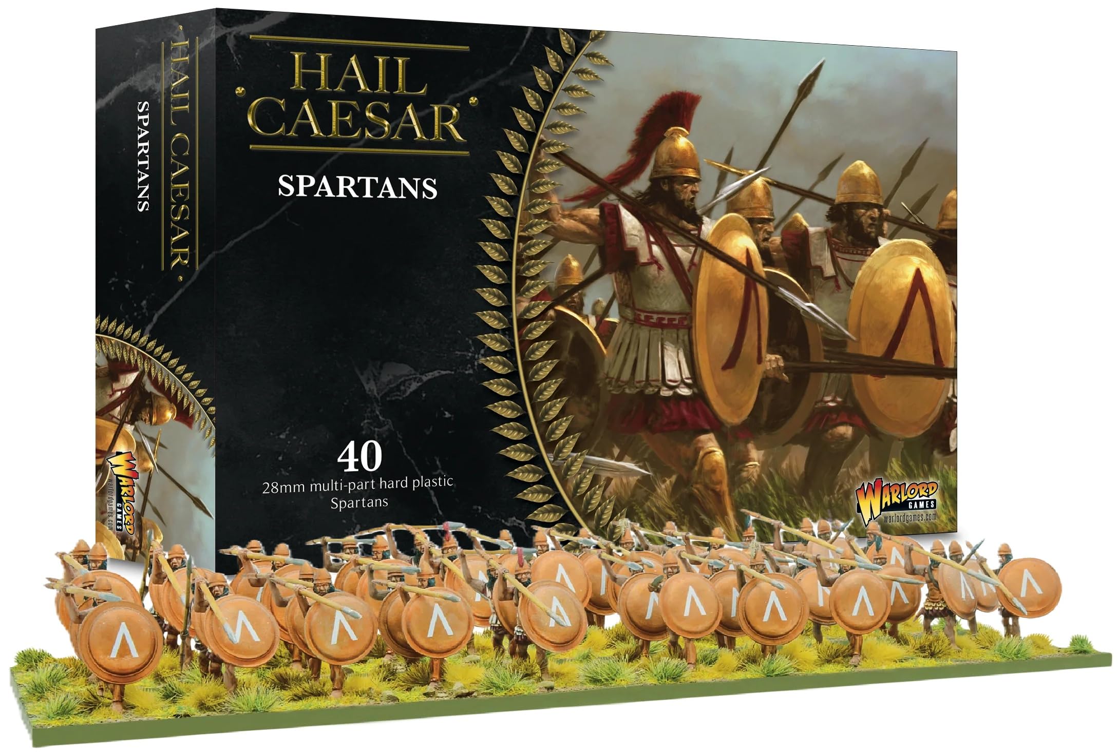 Warlord Games Hail Caesar: Spartans Military Table Top Wargaming Plastic Model Kit WGH-GR-01,Unpainted