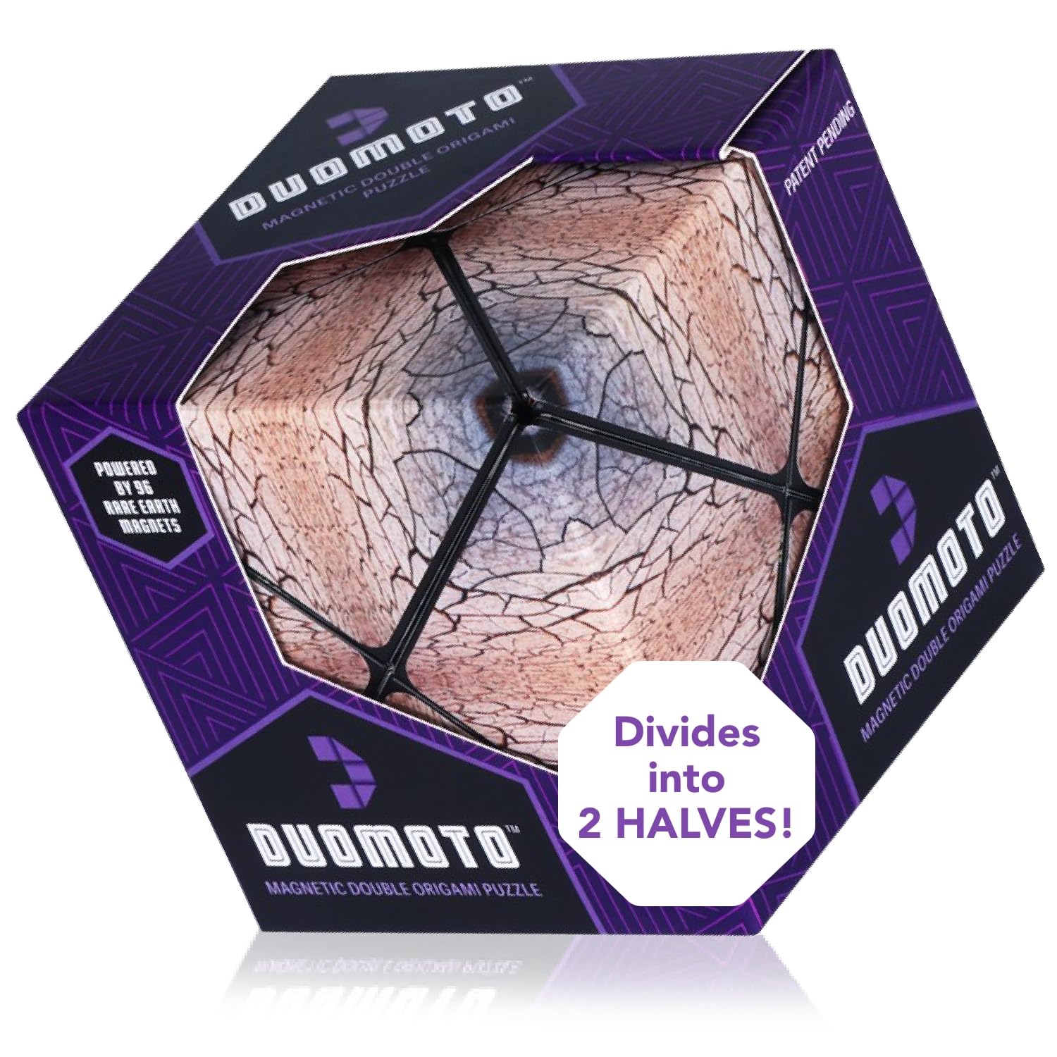 Duomoto Magnetic Transforming Cube - Shape Shifting Double Creativity Puzzle w/ 96 Rare Earth Magnets - Transforms Into Over 100 Shapes - by Fun in Motion Toys - Creators of Shashibo & Cubendi