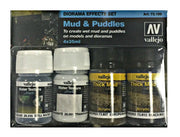 Vallejo Mud & Puddles Pigment Set, 4x35ml, 1.1 Fl Oz (Pack of 4)