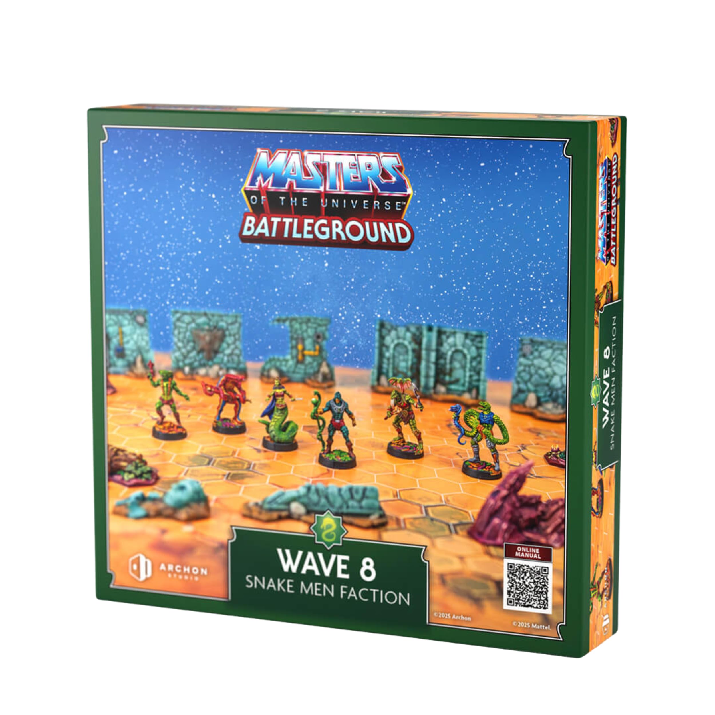 Archon Studio Masters of the Universe: Wave 8 Snake Men Faction Expansion Set for Motu Battleground RPG Board Game with 6 Character Miniatures and Terrain Pieces - for 14 Years +